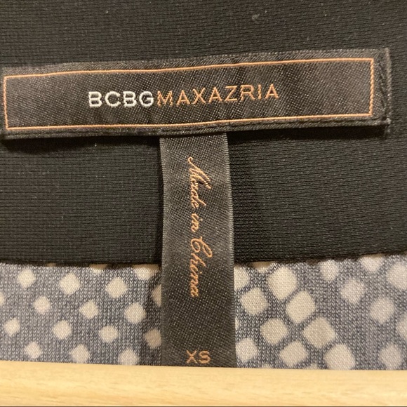 BCBGMaxazria Drop Waist boat neck stretch dress Size XS - Picture 4 of 5